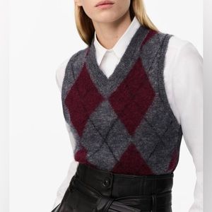 Gorgeous Zara wool blend vest nwt limited edition